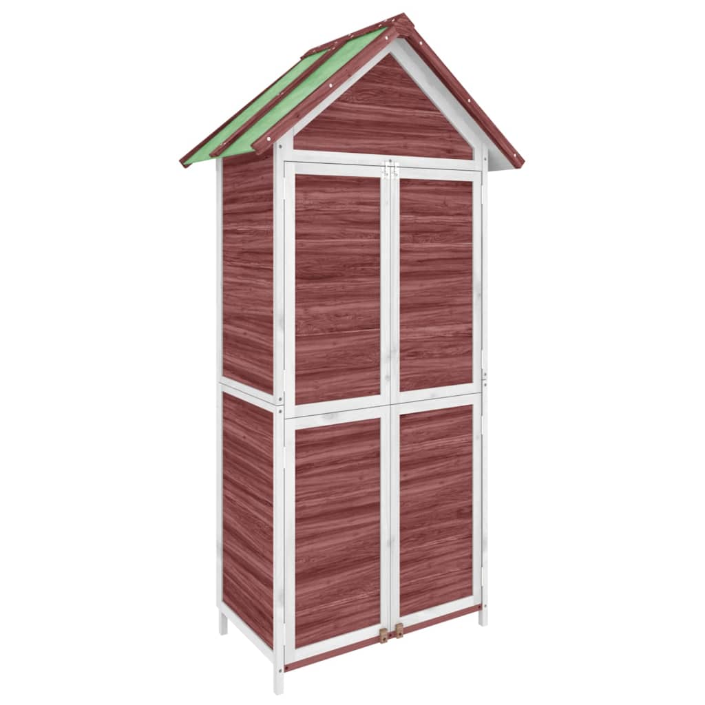 Vidaxl tuinschuur 89x52,5x175 cm massief groenhout mokkakleurig