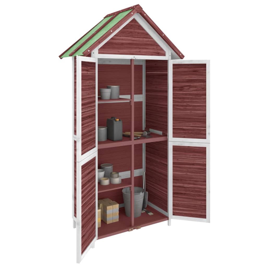 Vidaxl tuinschuur 89x52,5x175 cm massief groenhout mokkakleurig