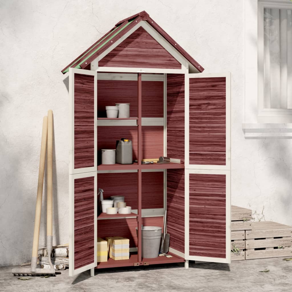 Vidaxl tuinschuur 89x52,5x175 cm massief groenhout mokkakleurig