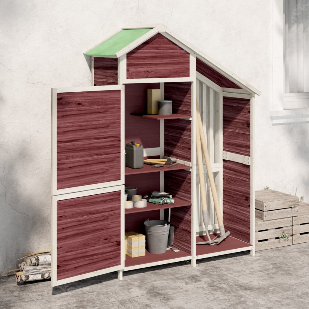 VidaXL Tuinschuur 120x53,5x170 cm massief groenhout mokkakleurig