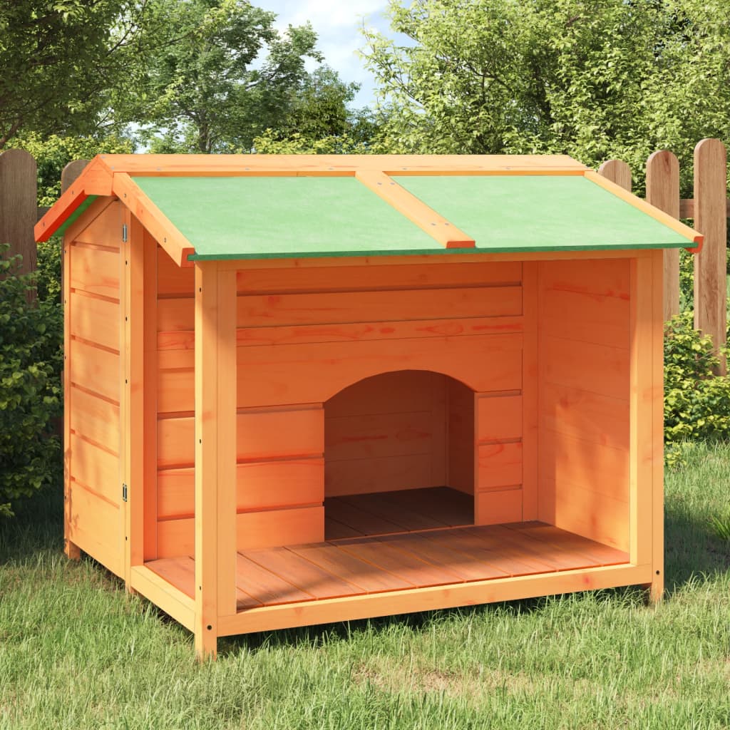 VidaXL Hondenhok 96x87x80,5 cm massief groenenhout bruin