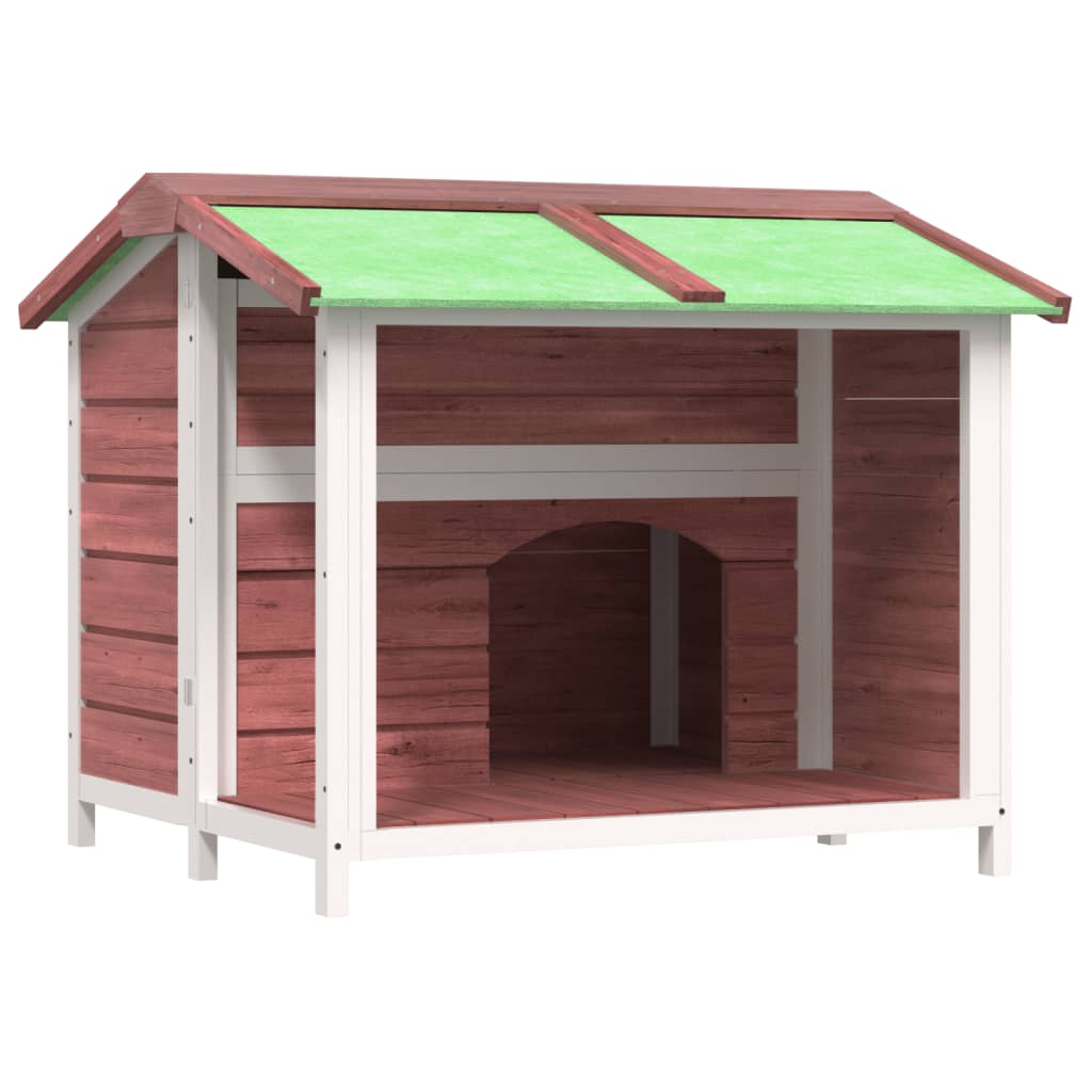 VidaXL Hondenhok 96x87x80,5 cm massief groenenhout mokkakleurig