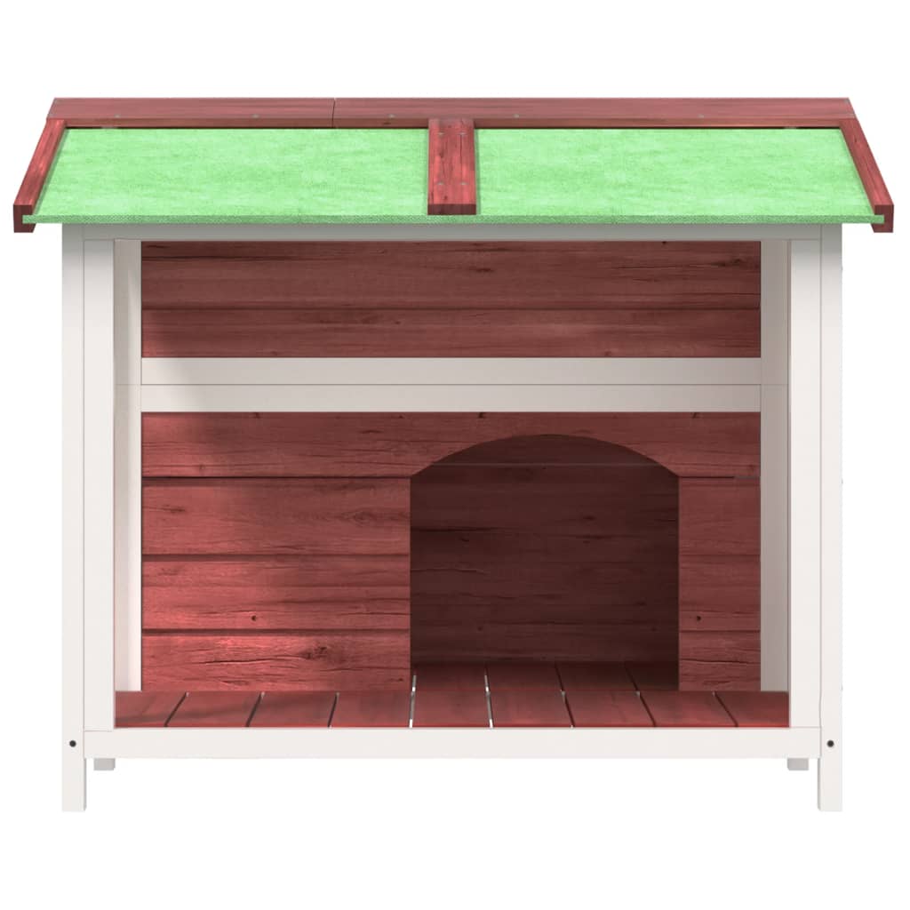 VidaXL Hondenhok 96x87x80,5 cm massief groenenhout mokkakleurig