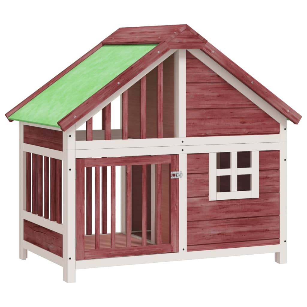 Vidaxl hondenhok 96x60,5x87 cm massief groenhout mokkakleurig