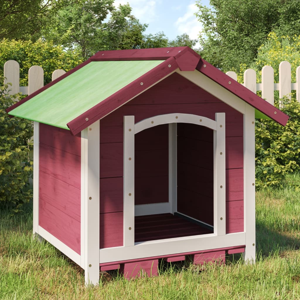 Vidaxl hondenhok 65x65x61,5 cm massief groenenhout mokkakleurig