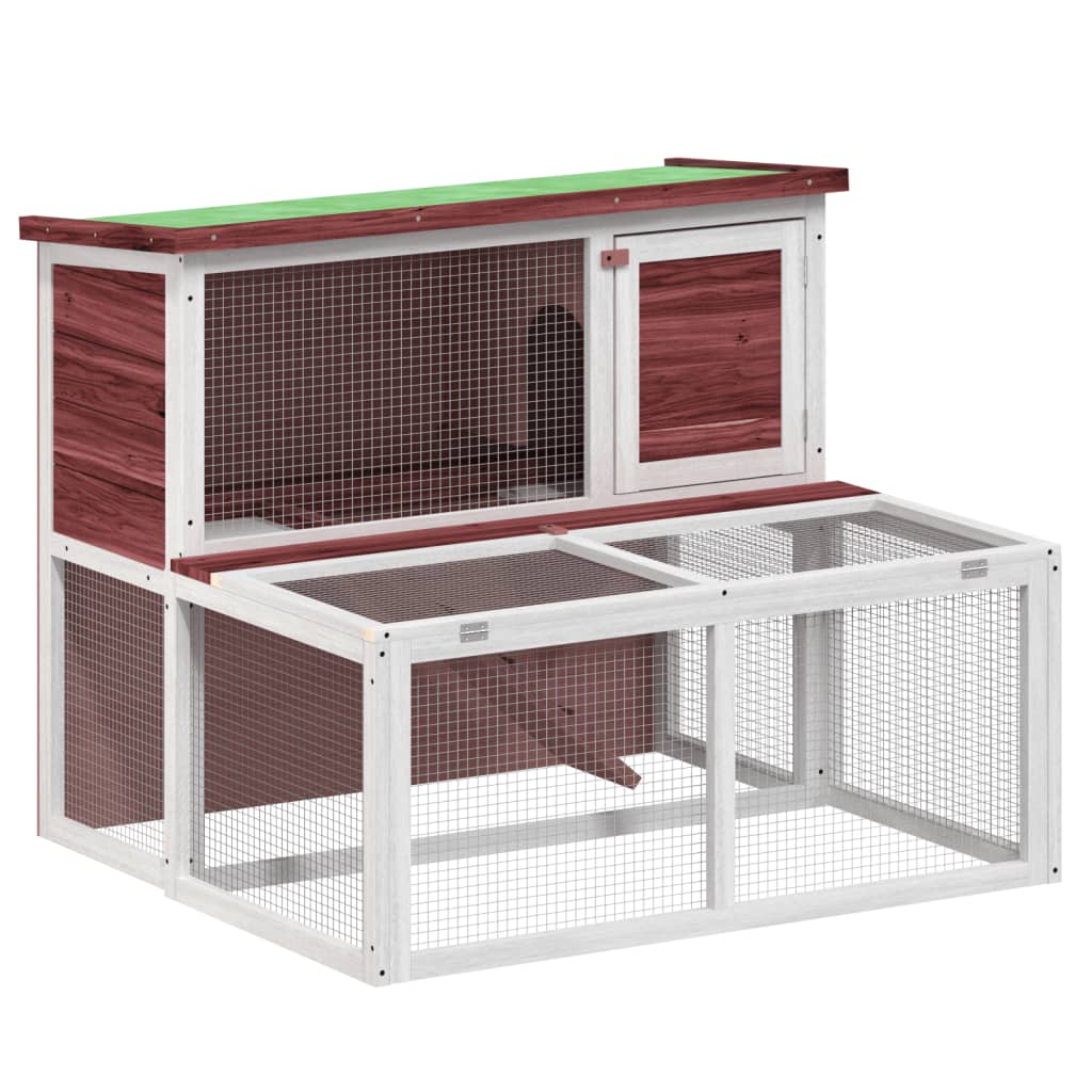 Vidaxl konijnenhok 102x90x84,5 cm massief groenhout mokkakleurig