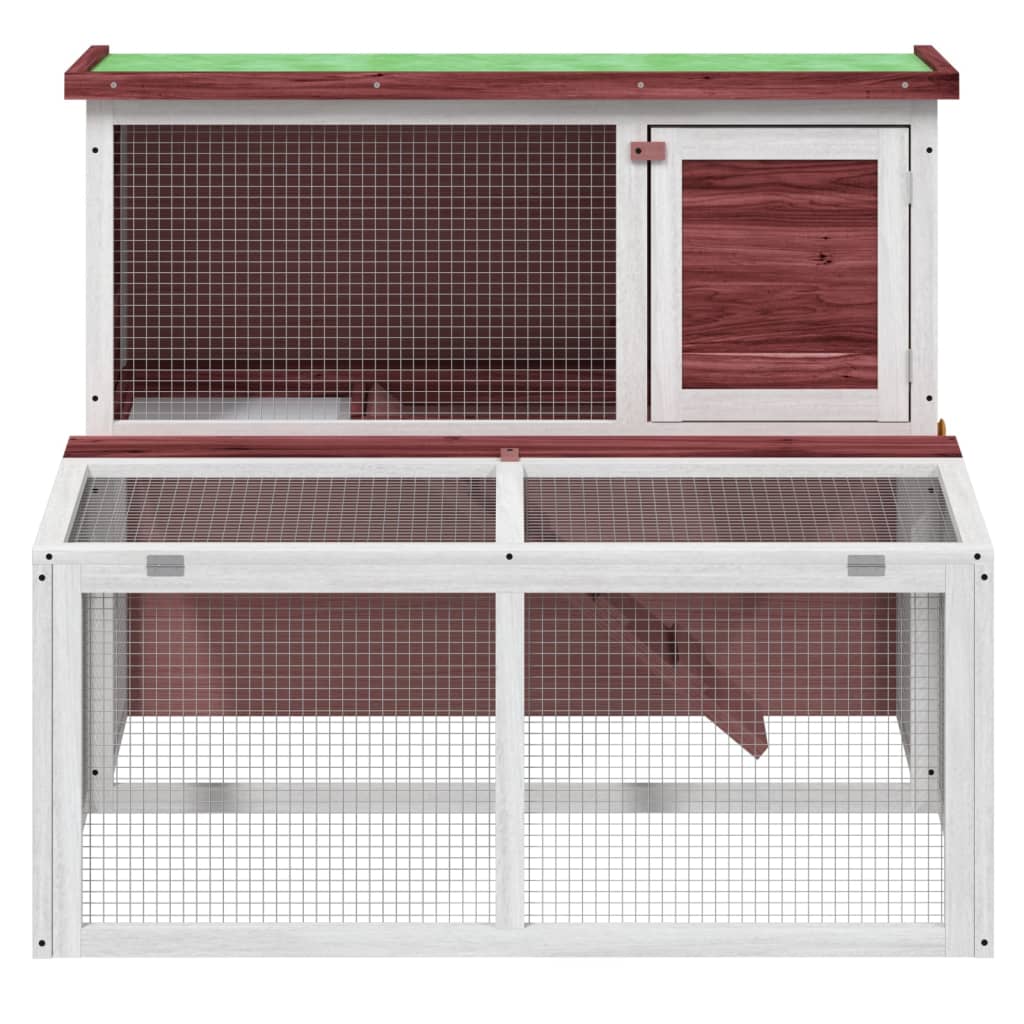 Vidaxl konijnenhok 102x90x84,5 cm massief groenhout mokkakleurig