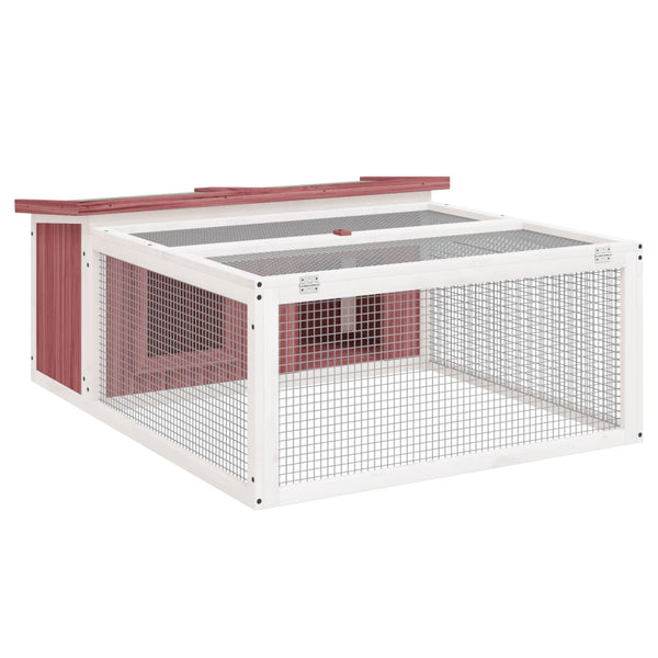 Vidaxl konijnenhok 117,5x97x47,5 cm massief grenenhout mokkakleurig