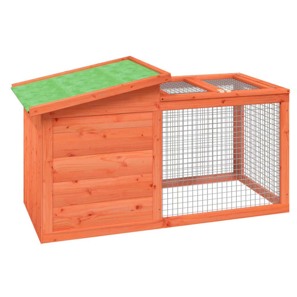 Vidaxl konijnenhok 100,5x54x55 cm massief groenhout bruin