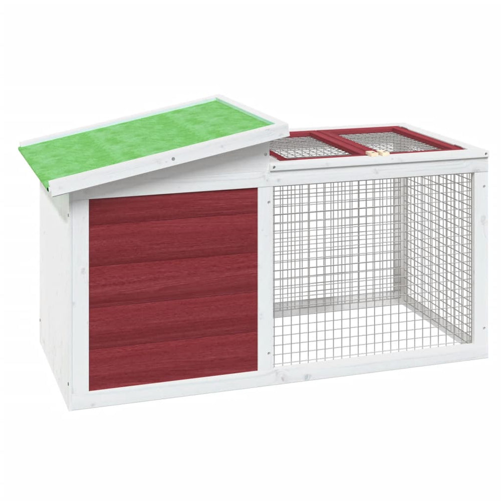 Vidaxl konijnenhok 100,5x54x55 cm massief groenhout mokkakleurig