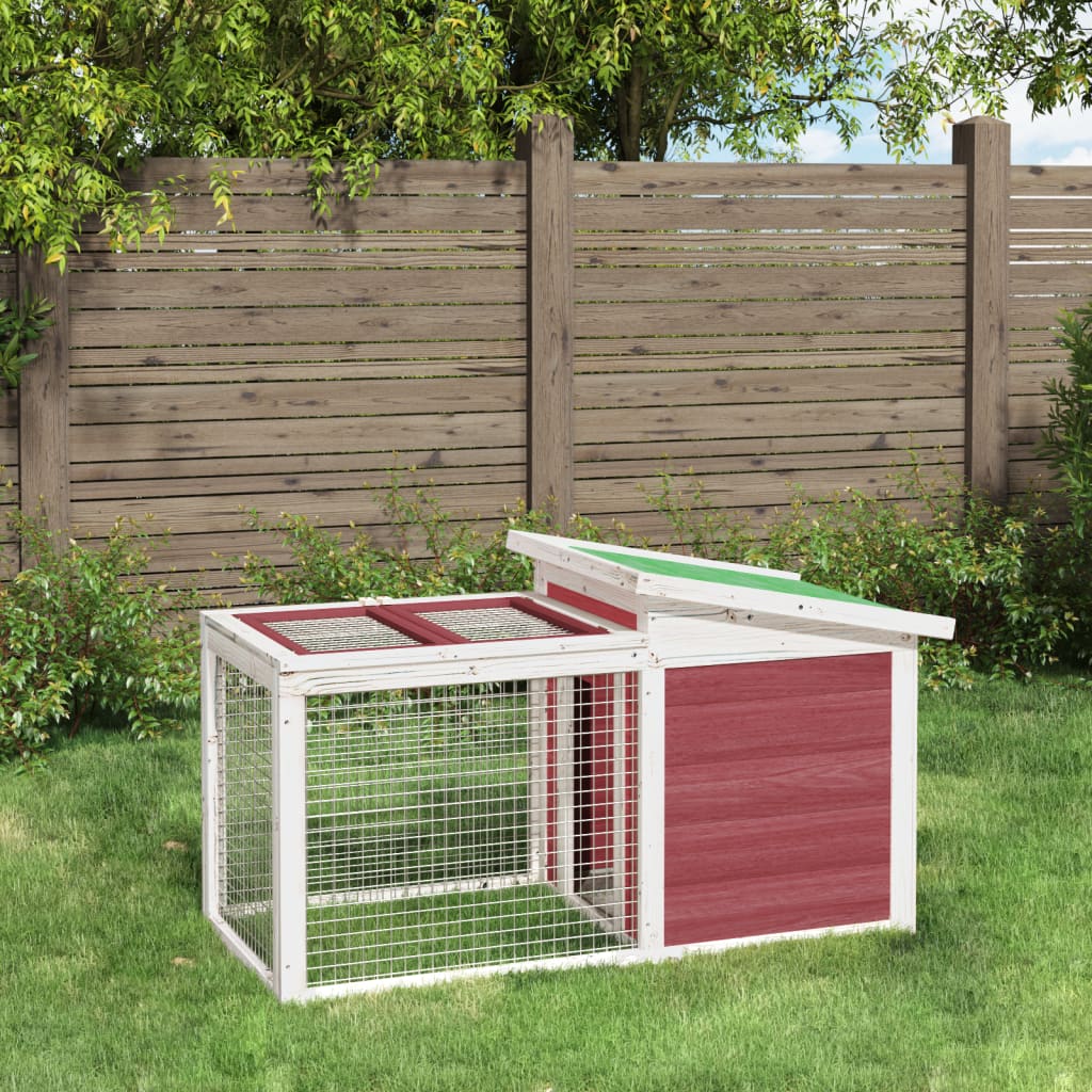 Vidaxl konijnenhok 100,5x54x55 cm massief groenhout mokkakleurig