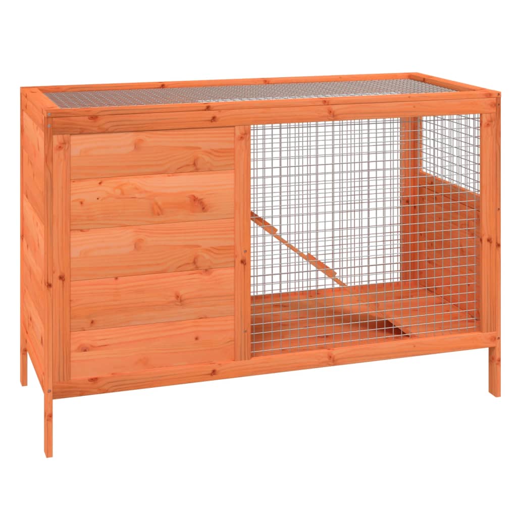 Vidaxl konijnenhok 103x44x69,5 cm massief groenhout bruin