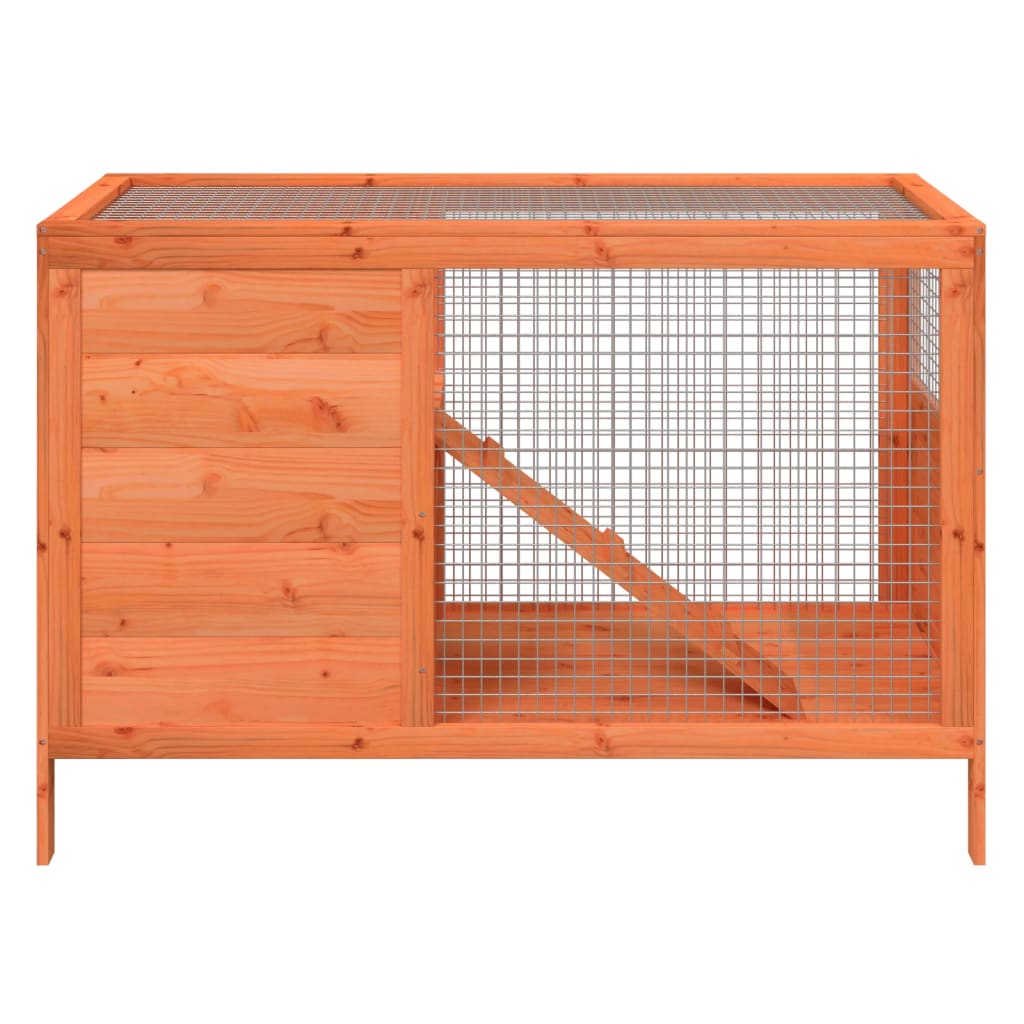 Vidaxl konijnenhok 103x44x69,5 cm massief groenhout bruin