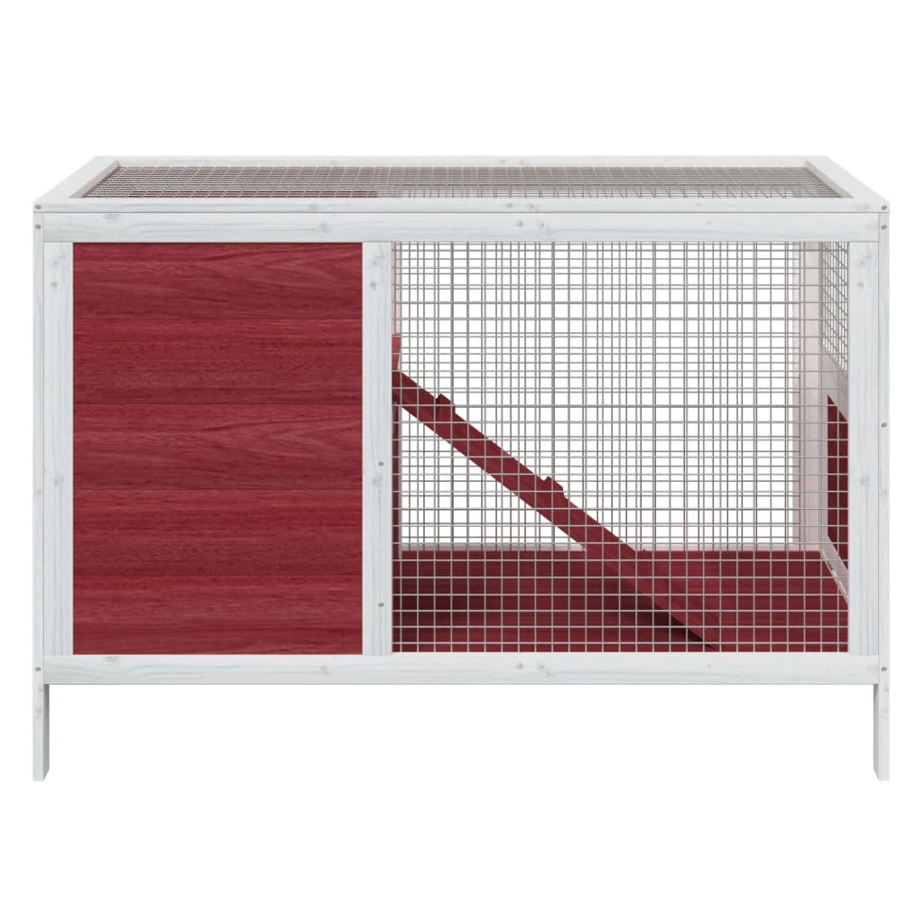 Vidaxl konijnenhok 103x44x69,5 cm massief groenhout mokkakleurig