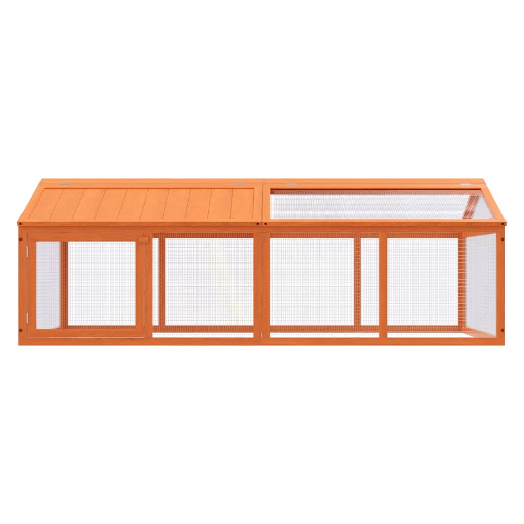 Vidaxl dierenren 200x112,5x74 cm massief groenhout bruin