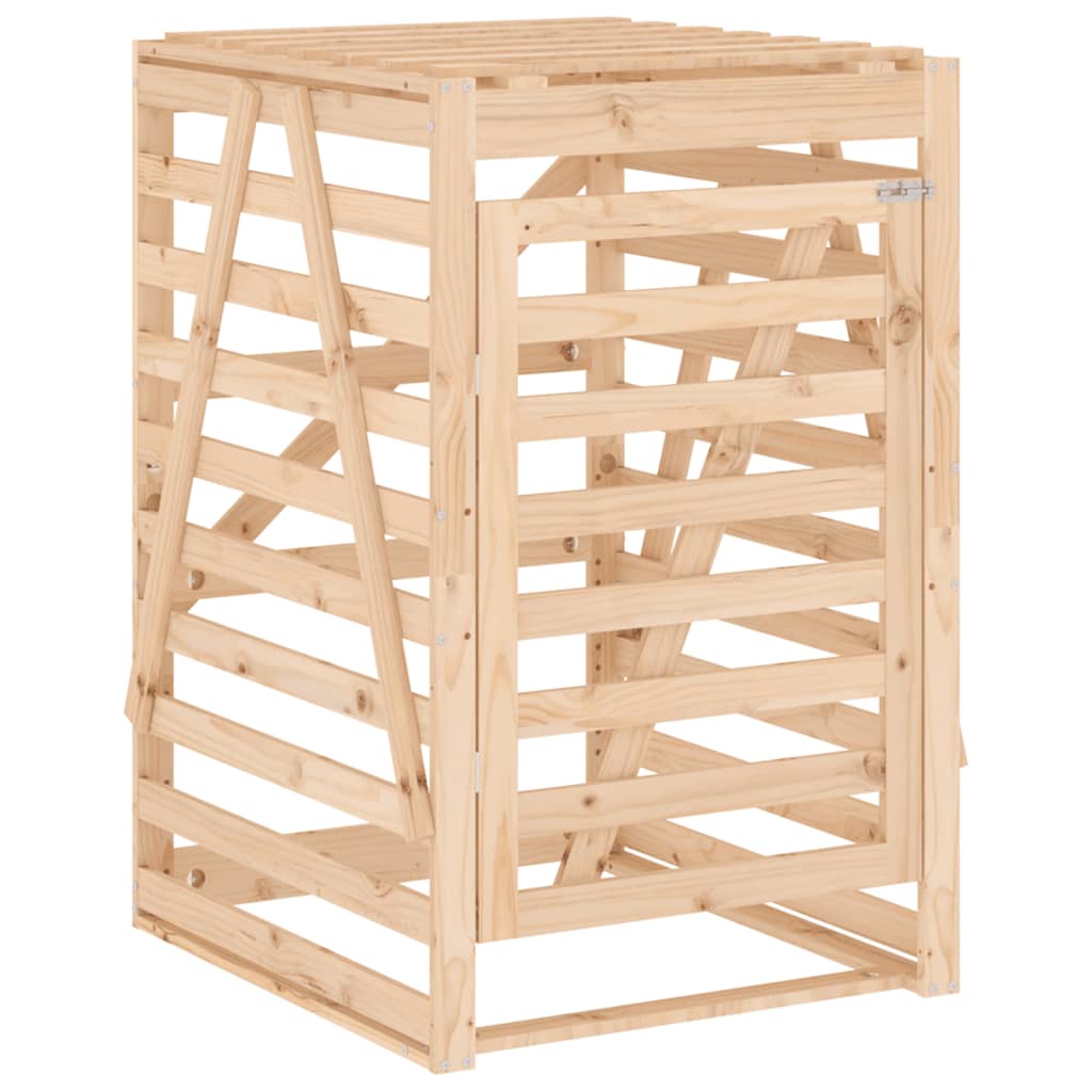 Vidaxl containerberging 84x90x128,5 cm massief groenhout