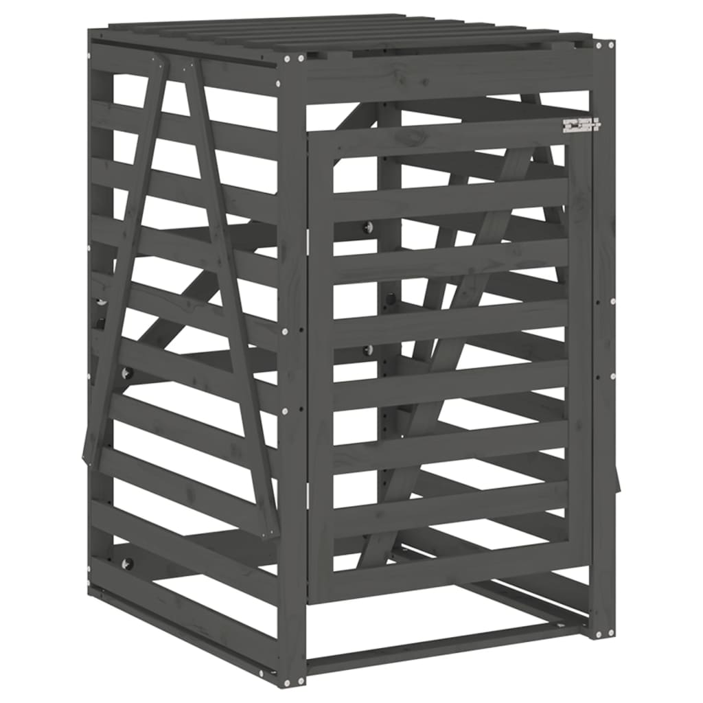 Vidaxl containerberging 84x90x128,5 cm massief groenenhout grijs