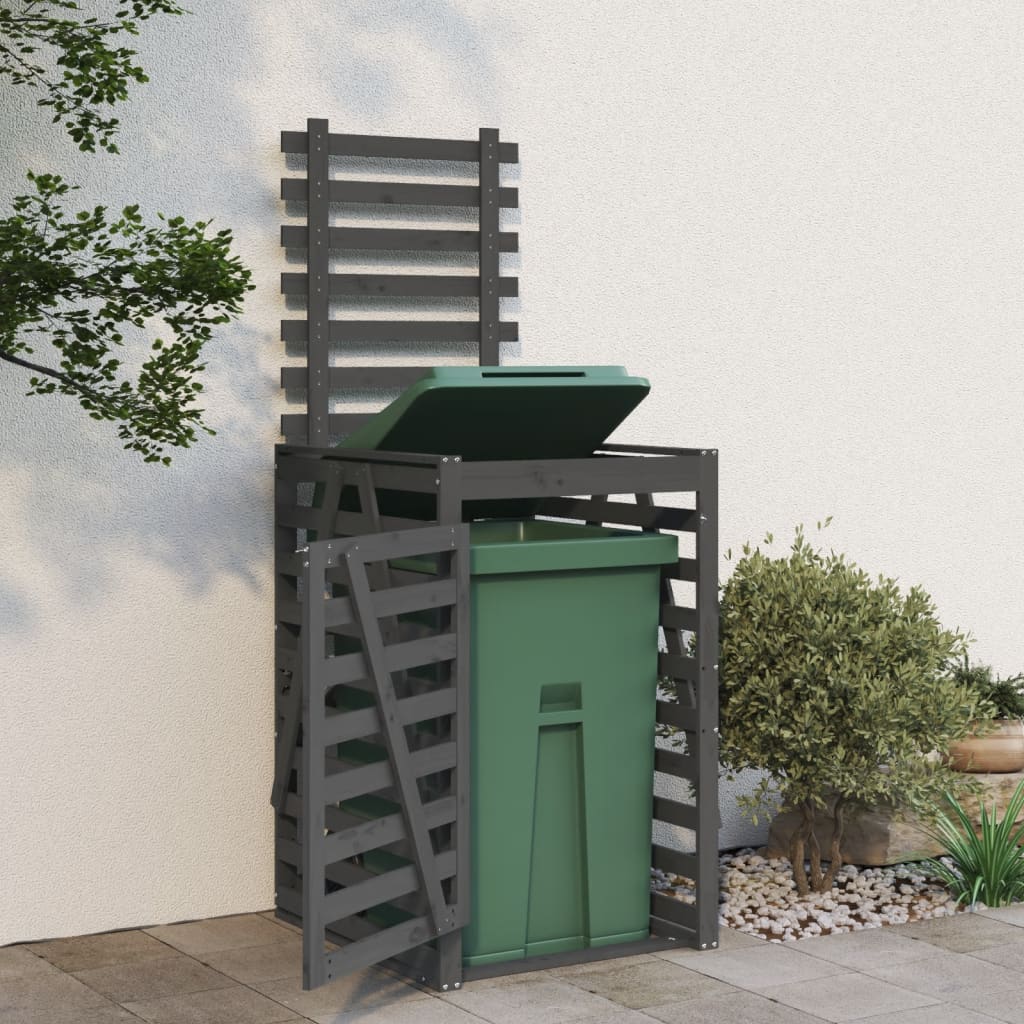 Vidaxl containerberging 84x90x128,5 cm massief groenenhout grijs