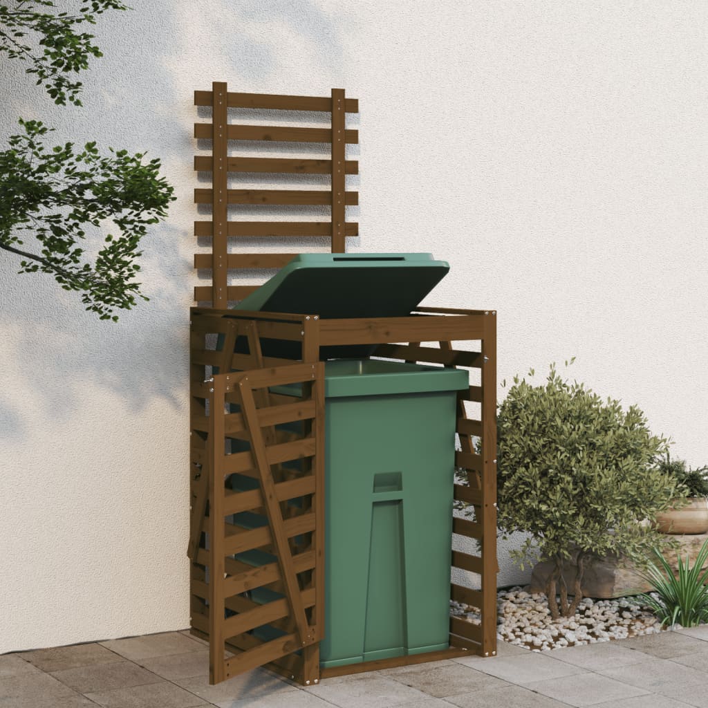 Vidaxl containerberging 84x90x128,5 cm massief groenhout honingbruin