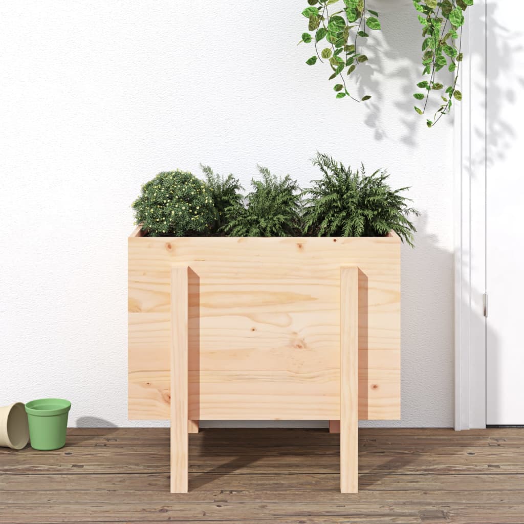 Vidaxl plantenbak 62x50x57 cm massief groenhout