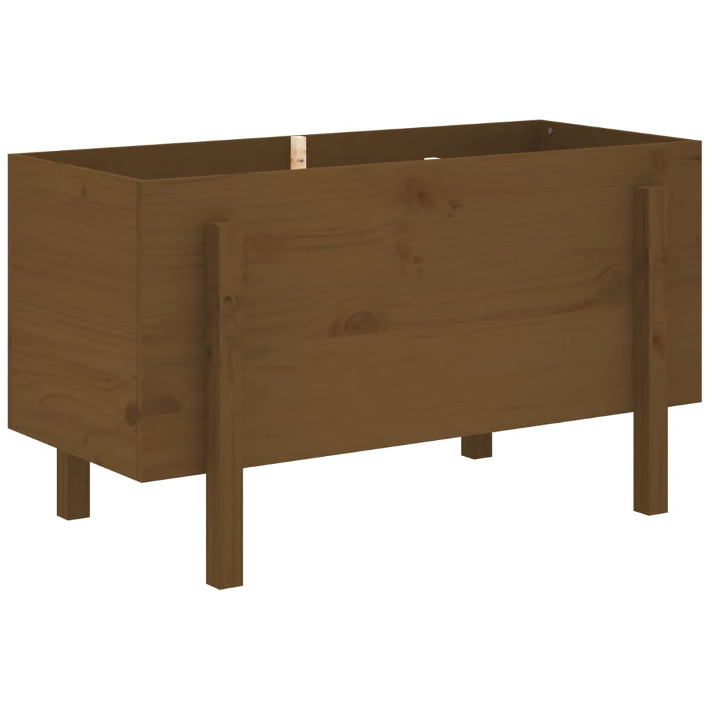 Vidaxl plantenbak verhoogd 101x50x57 cm massief groenhout honingbruin