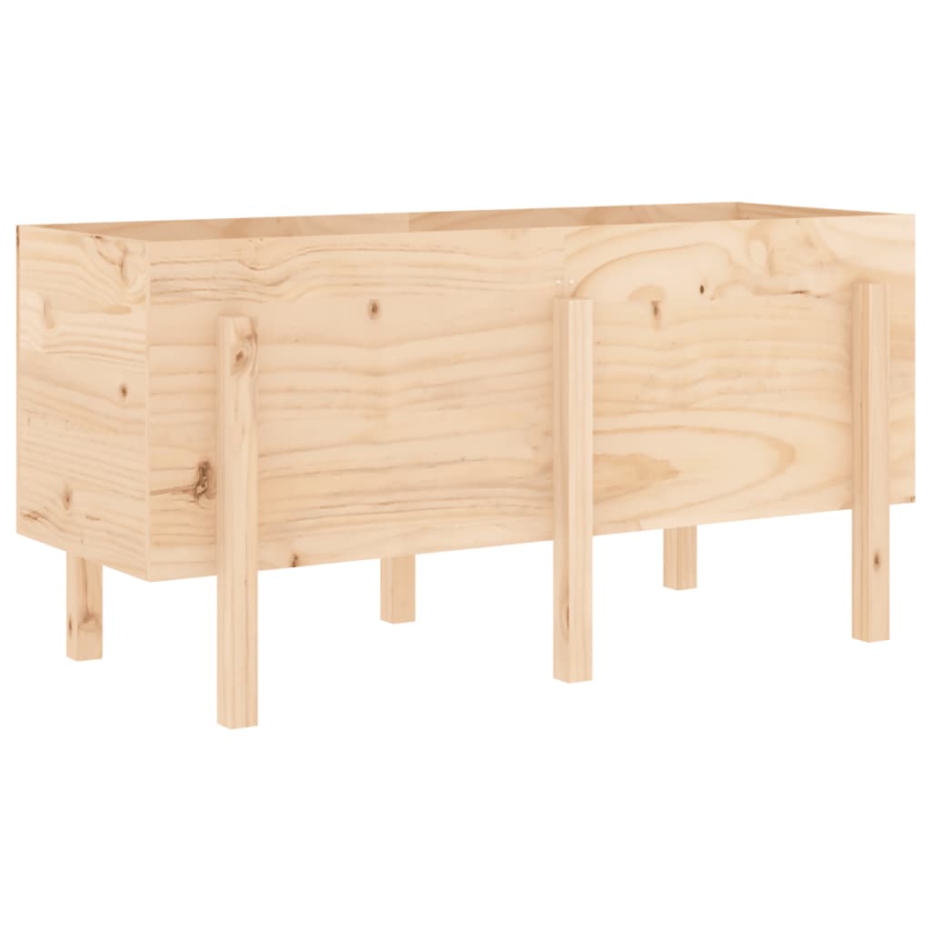 VidaXL Plantenbak ingezoomd 121x50x57 cm massief grenenhout