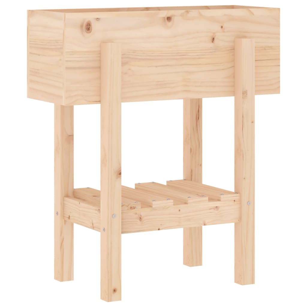 Vidaxl plantenbak 62x30x69 cm massief groenhout