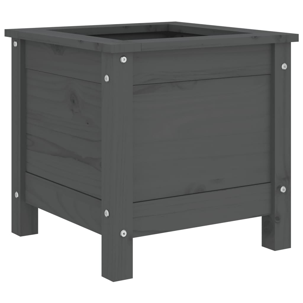 Vidaxl plantenbak 40x40x39 cm massief groenenhout grijs