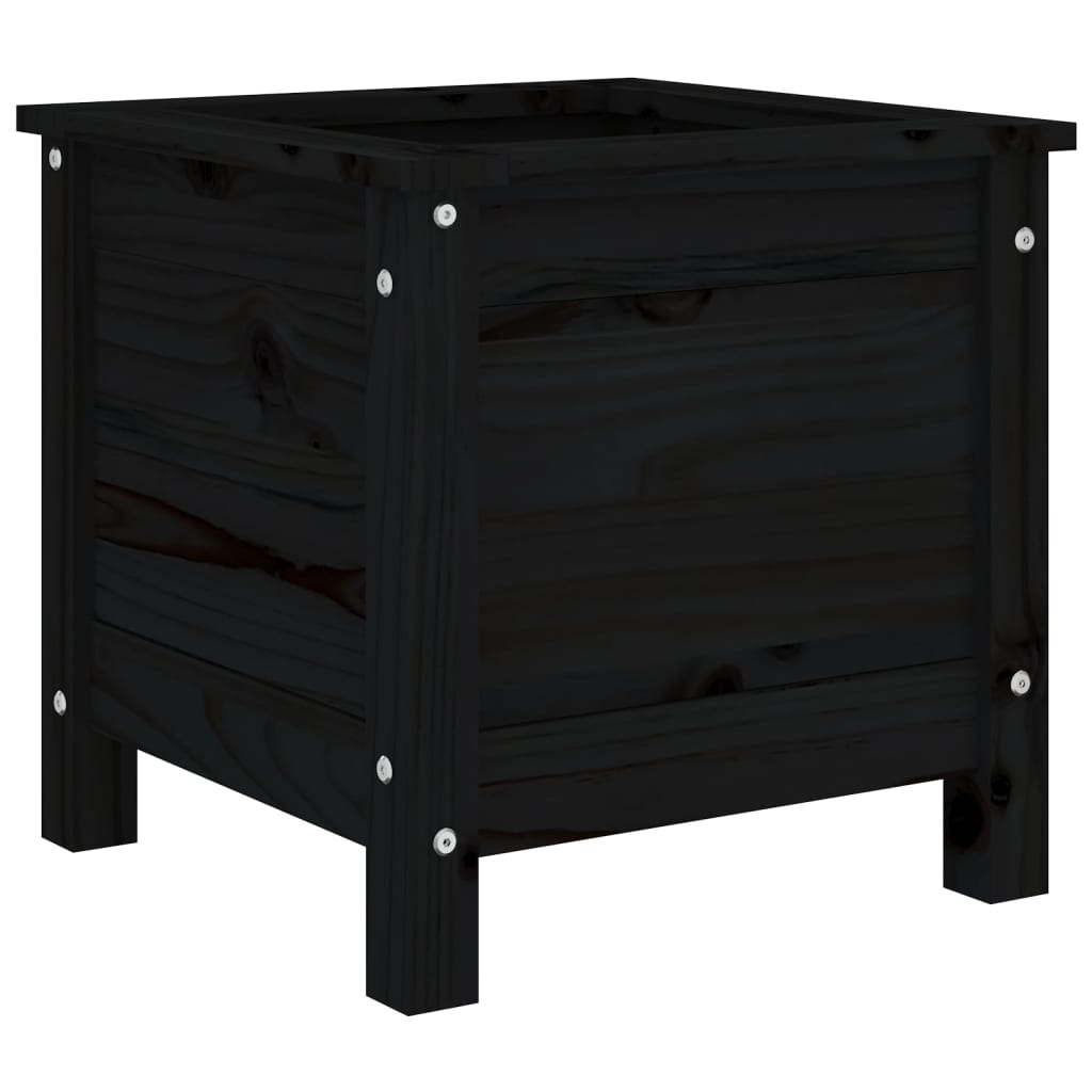 Vidaxl plantenbak 40x40x39 cm massief groenenhout zwart