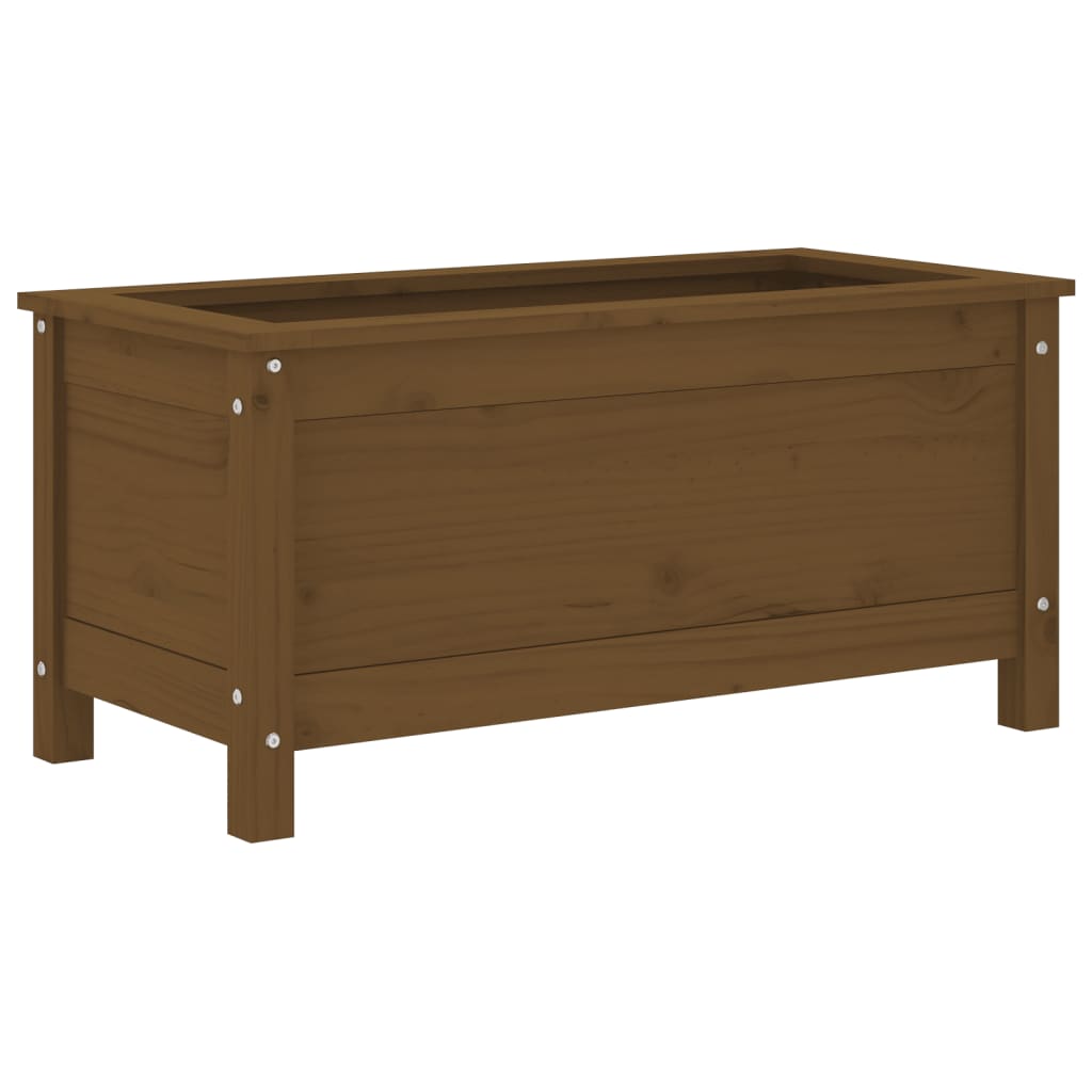Vidaxl plantenbak 82,5x40x39 cm massief groenhout honingbruin