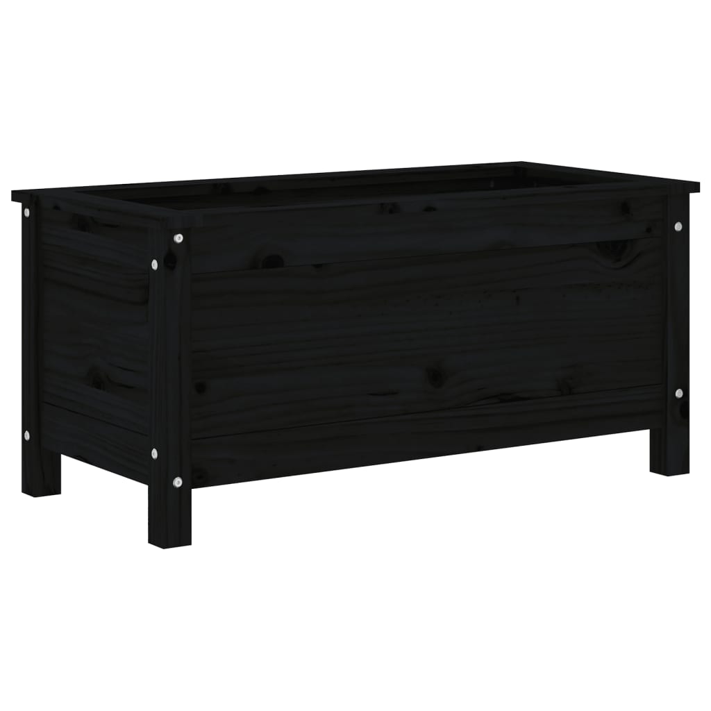 VidaXL Plantenbak 82,5x40x39 cm massief groenenhout zwart