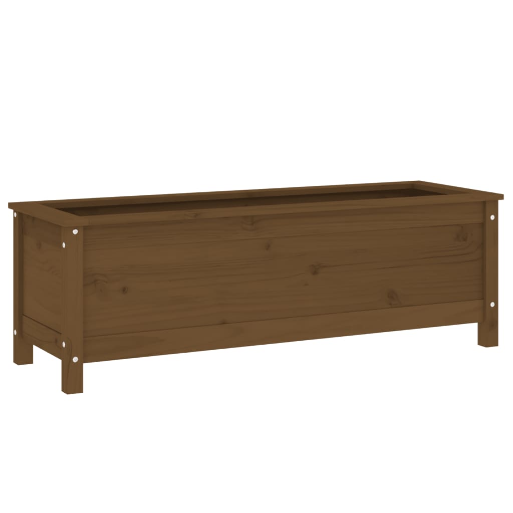 Vidaxl plantenbak verhoogd 119,5x40x39 cm massief groenen honingbruin