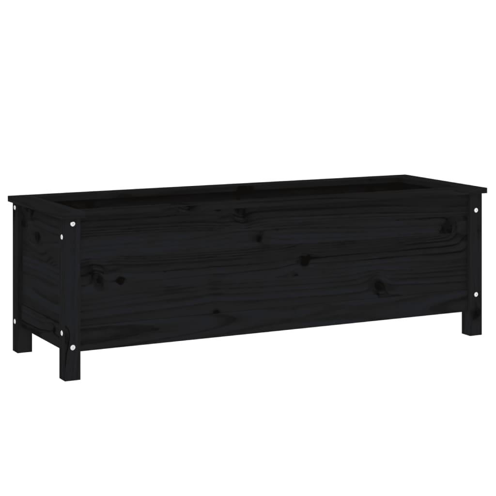 Vidaxl plantenbak verhoogd 119,5x40x39 cm massief groenenhout zwart