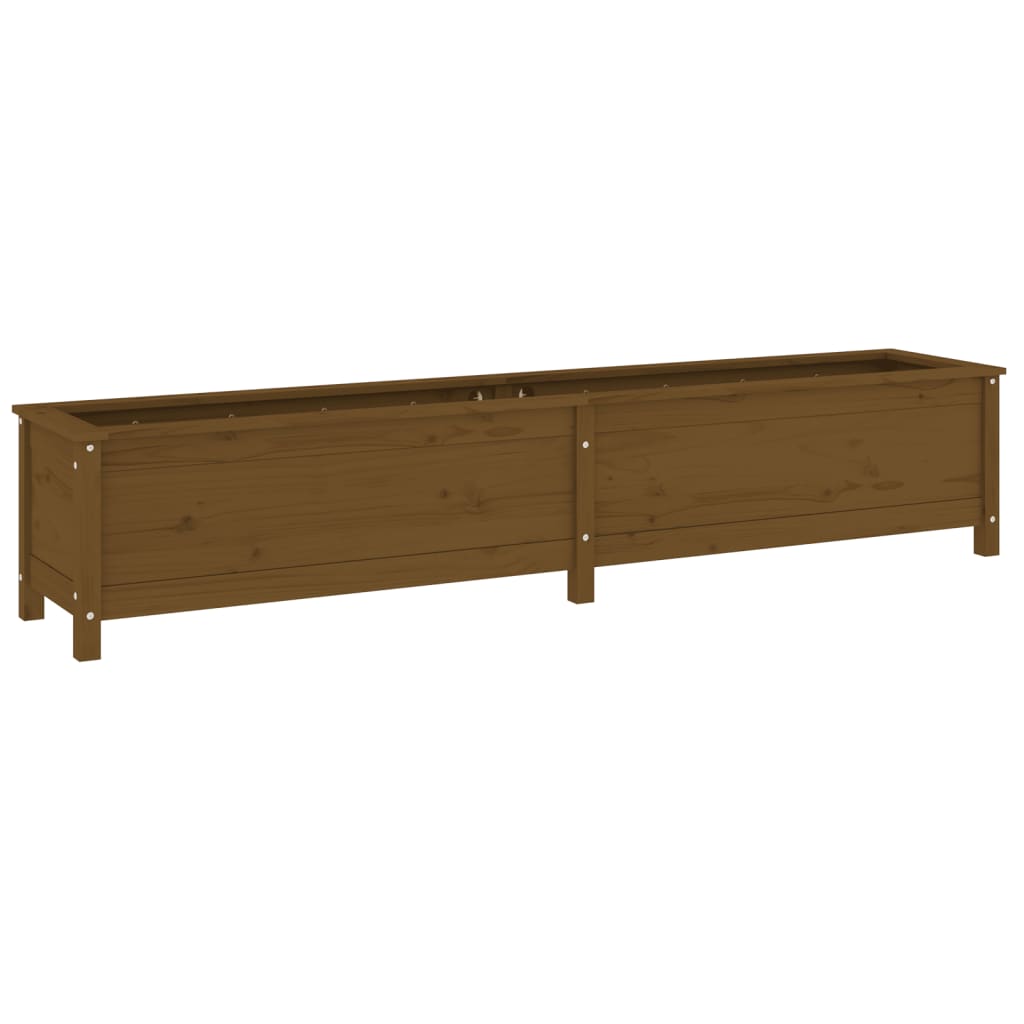 VidaXL Plantenbak 199,5x40x39 cm massief groen honingbruin