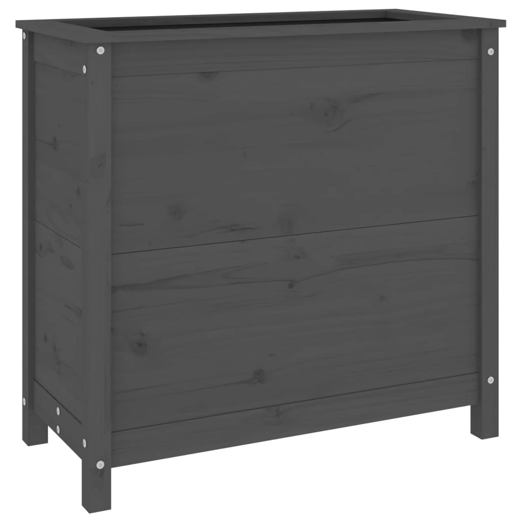 Vidaxl plantenbak 82,5x40x78 cm massief groenenhout grijs