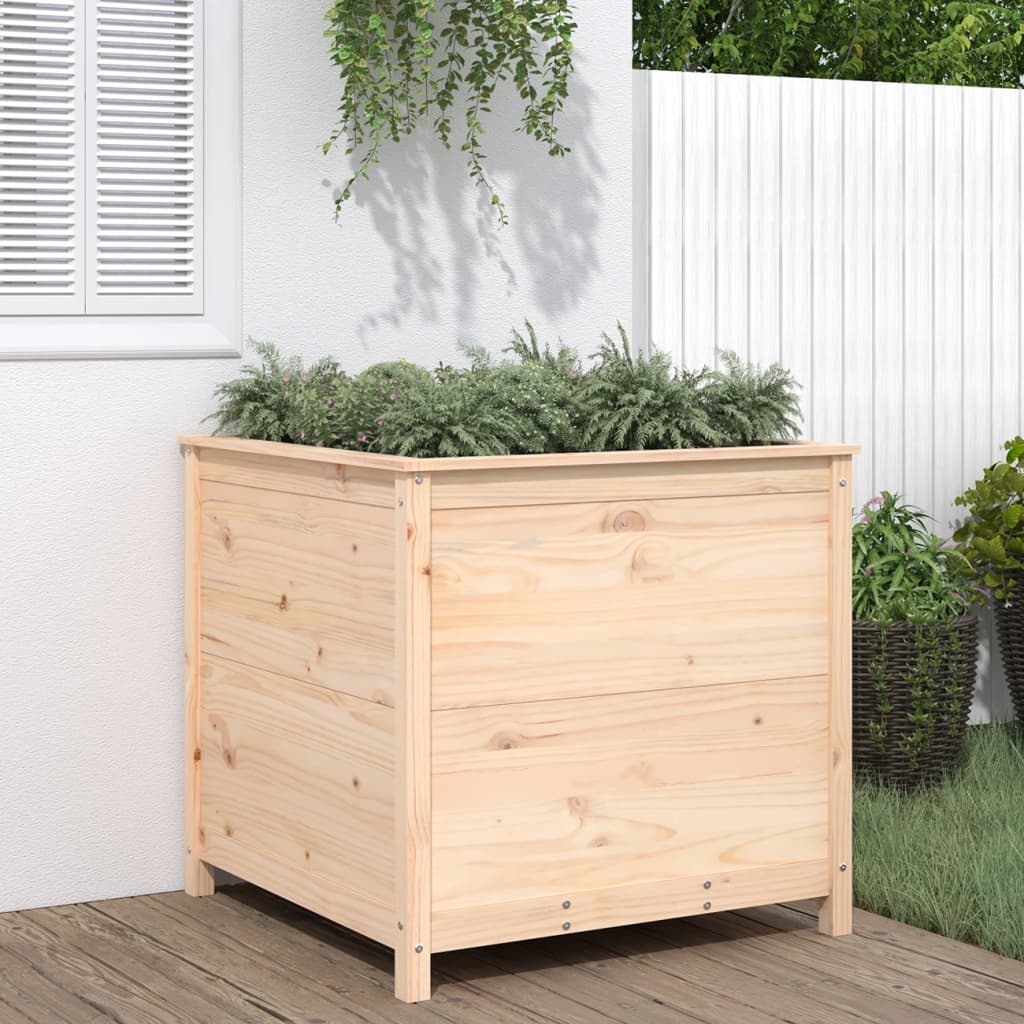 Vidaxl plantenbak 82,5x82,5x78 cm massief groenhout