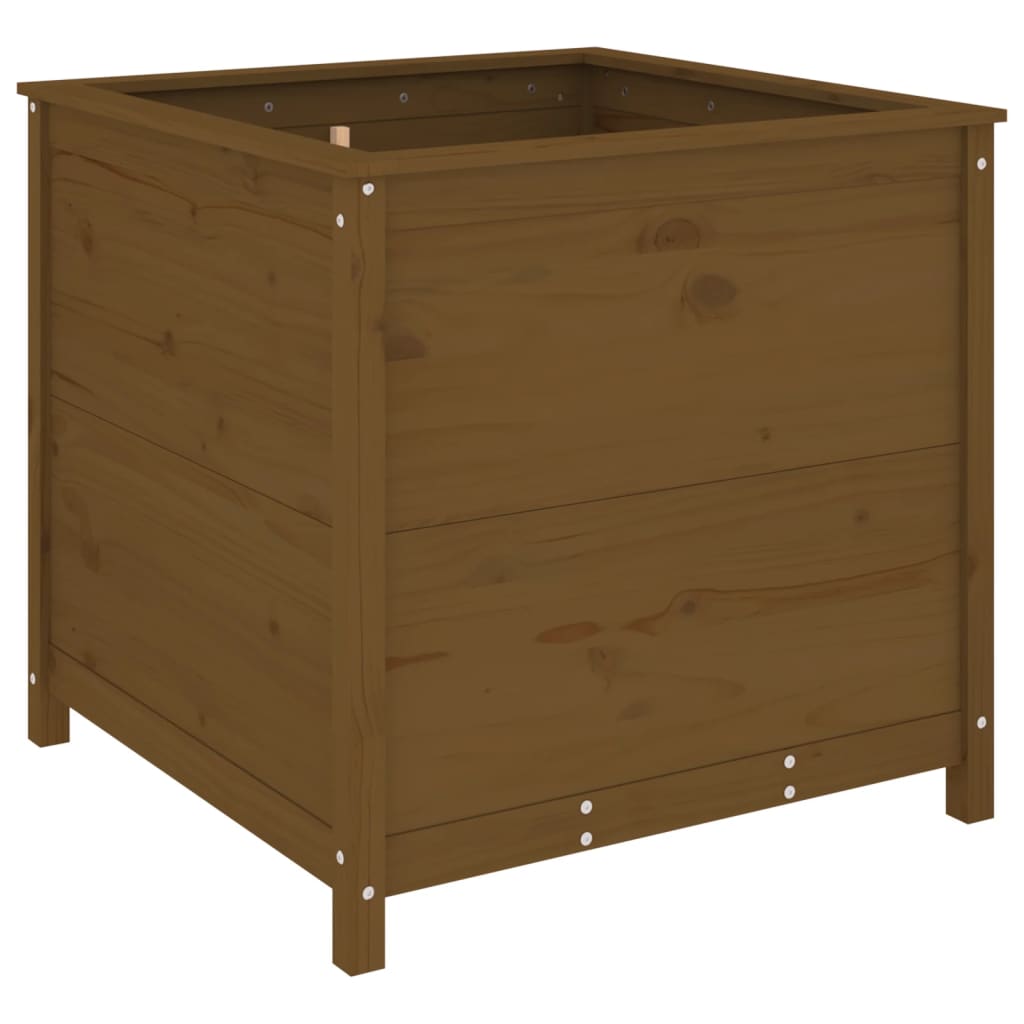 Vidaxl plantenbak 82,5x82,5x78 cm massief groenhout honingbruin