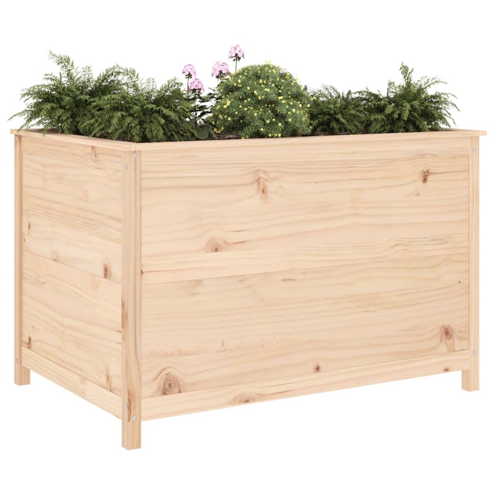 Vidaxl plantenbak 119,5x82,5x78 cm massief groenhout