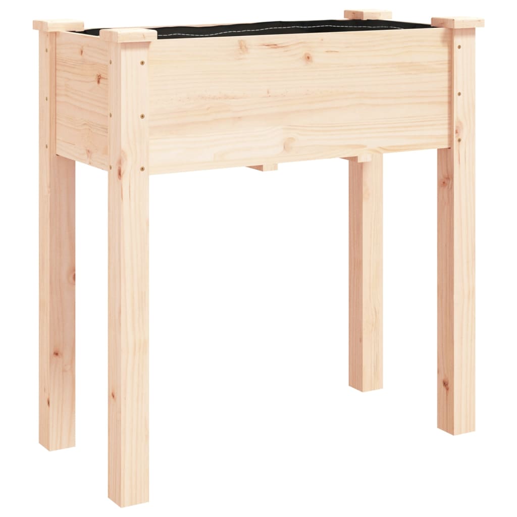 Vidaxl plantenbak met uitvoering 71x37x76 cm massief vuurhout