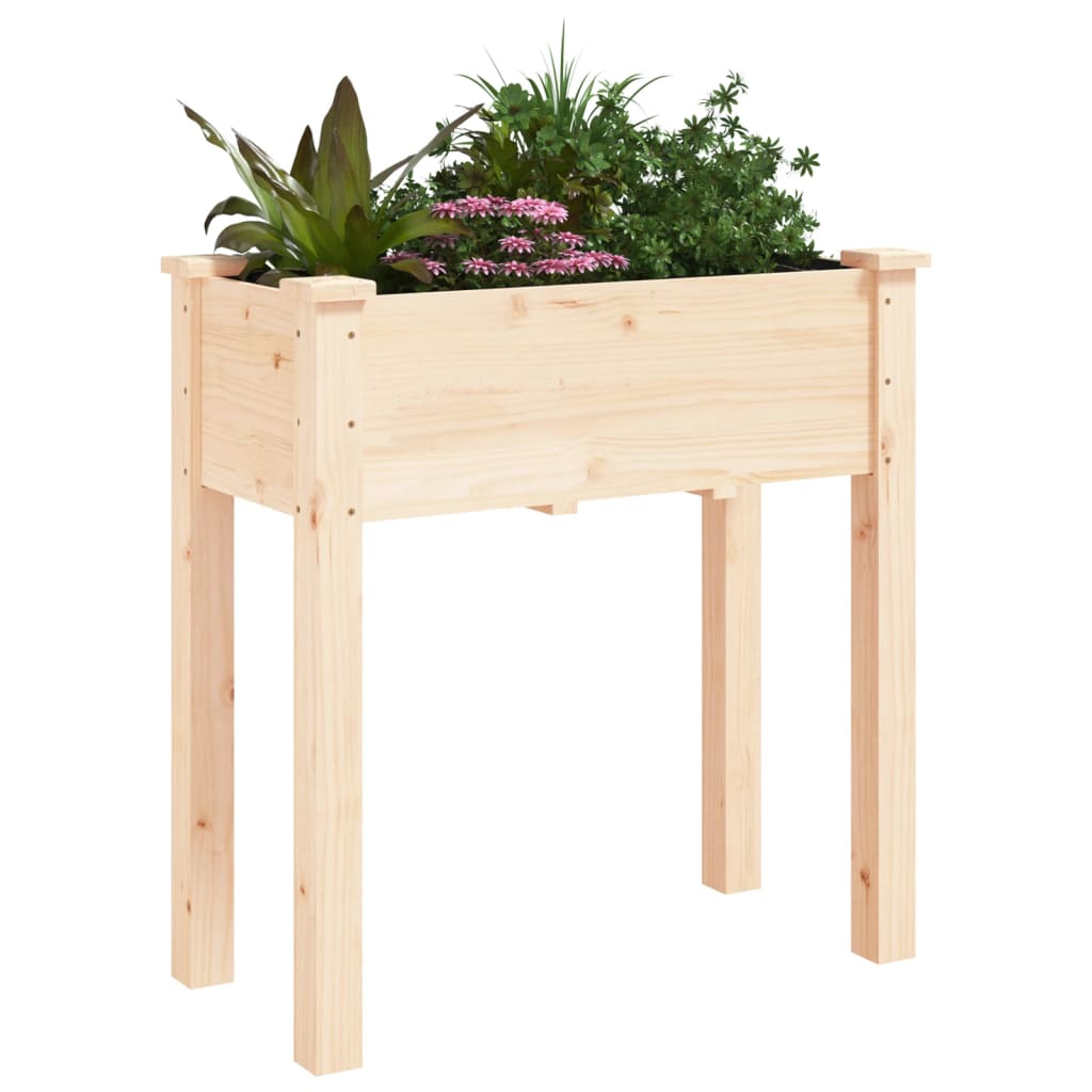 Vidaxl plantenbak met uitvoering 71x37x76 cm massief vuurhout