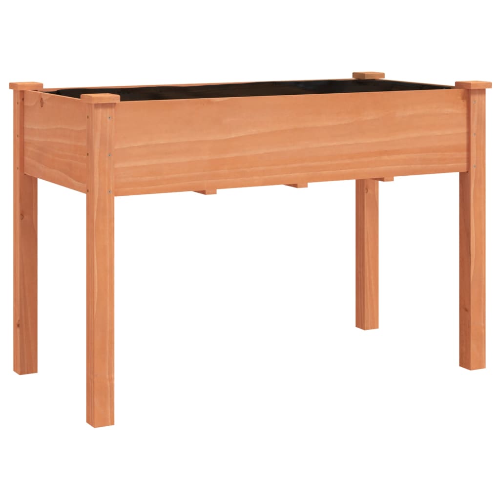 Vidaxl plantenbak met uitvoering 118x59x76 cm massief vurenhout bruin