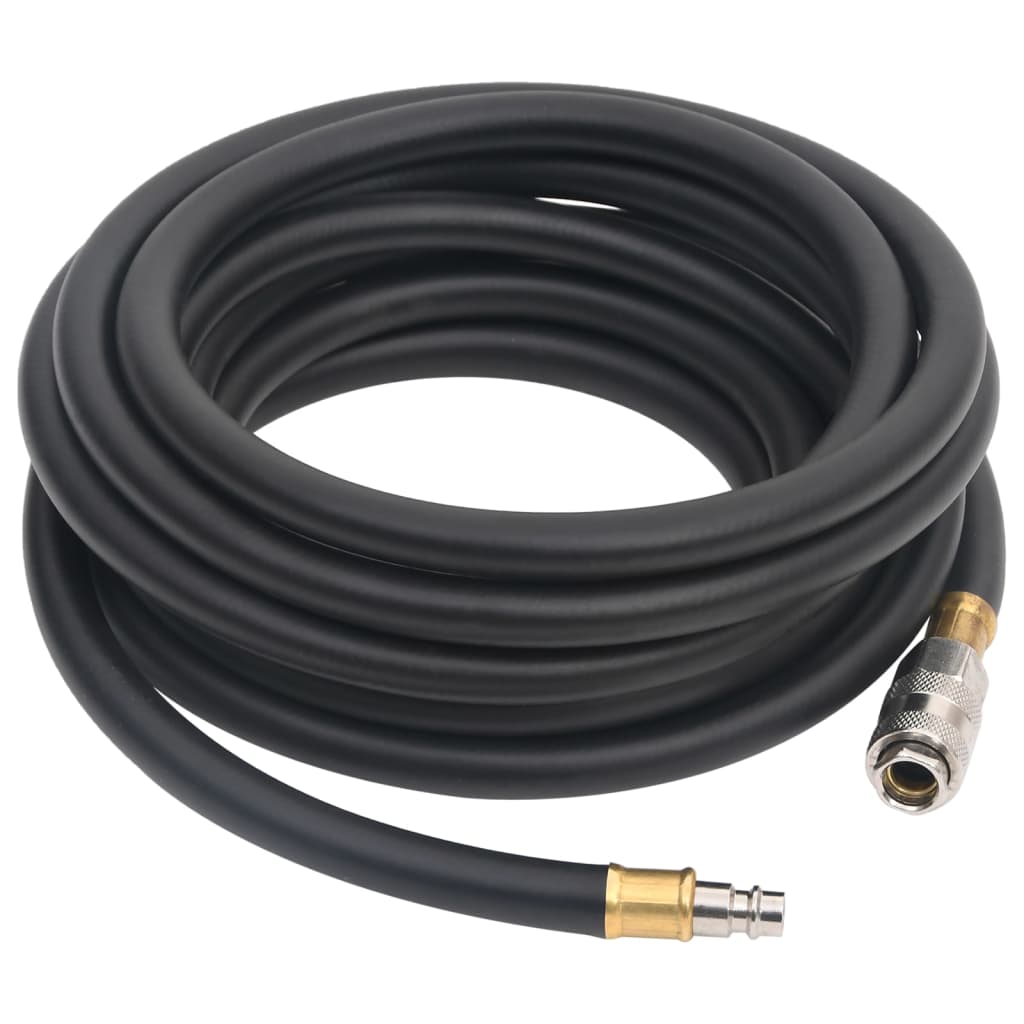 Vidaxl luchtslang hybride 0,6'' 5 m rubber en pvc zwart