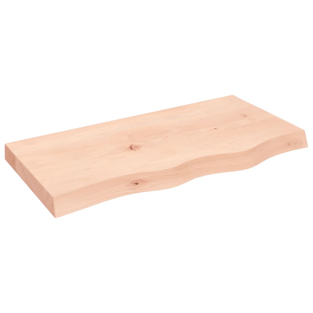 Vidaxl wastafelblad 80x40x(2-6) cm onbehandeld massief hout