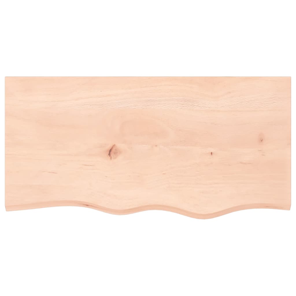 Vidaxl wastafelblad 80x40x(2-6) cm onbehandeld massief hout