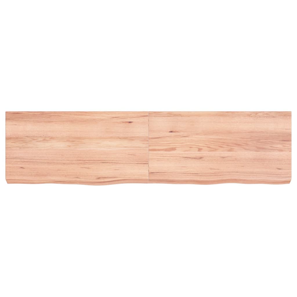 Vidaxl wastafelblad 120x30x(2-6) cm versierd massief hout lichtbruin