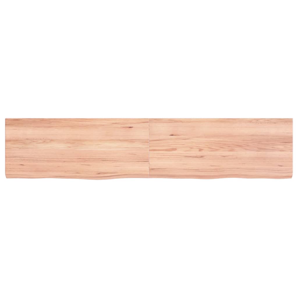VidaXL Wastafelblad 140x30x(2-4) cm versierd massief hout lichtbruin