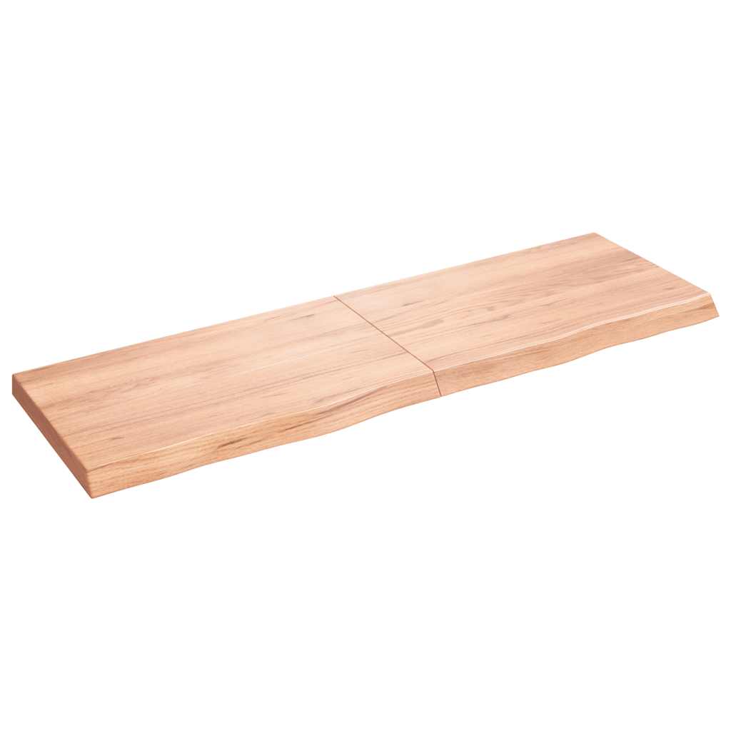 Vidaxl wastafelblad 160x50x(2-6) cm versierd massief hout lichtbruin