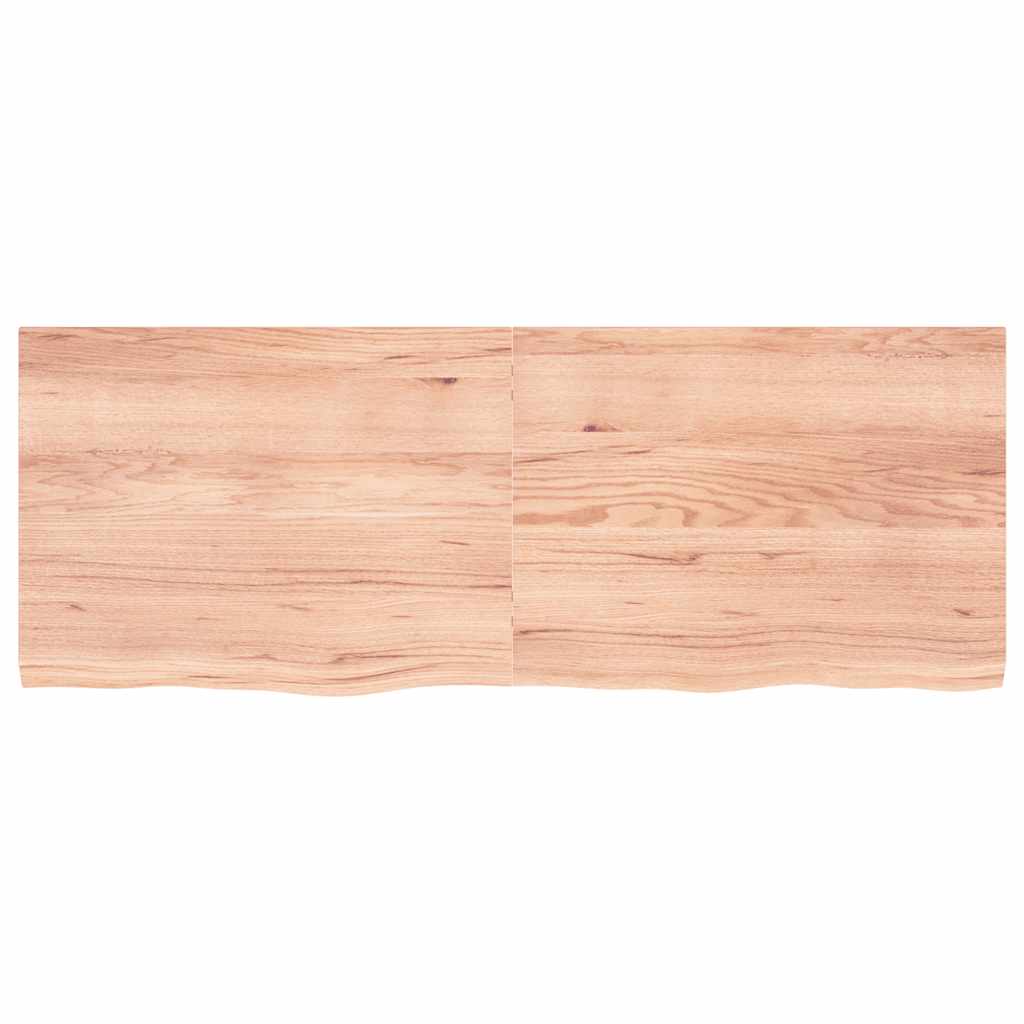 Vidaxl wastafelblad 160x60x(2-4) cm versierd massief hout lichtbruin