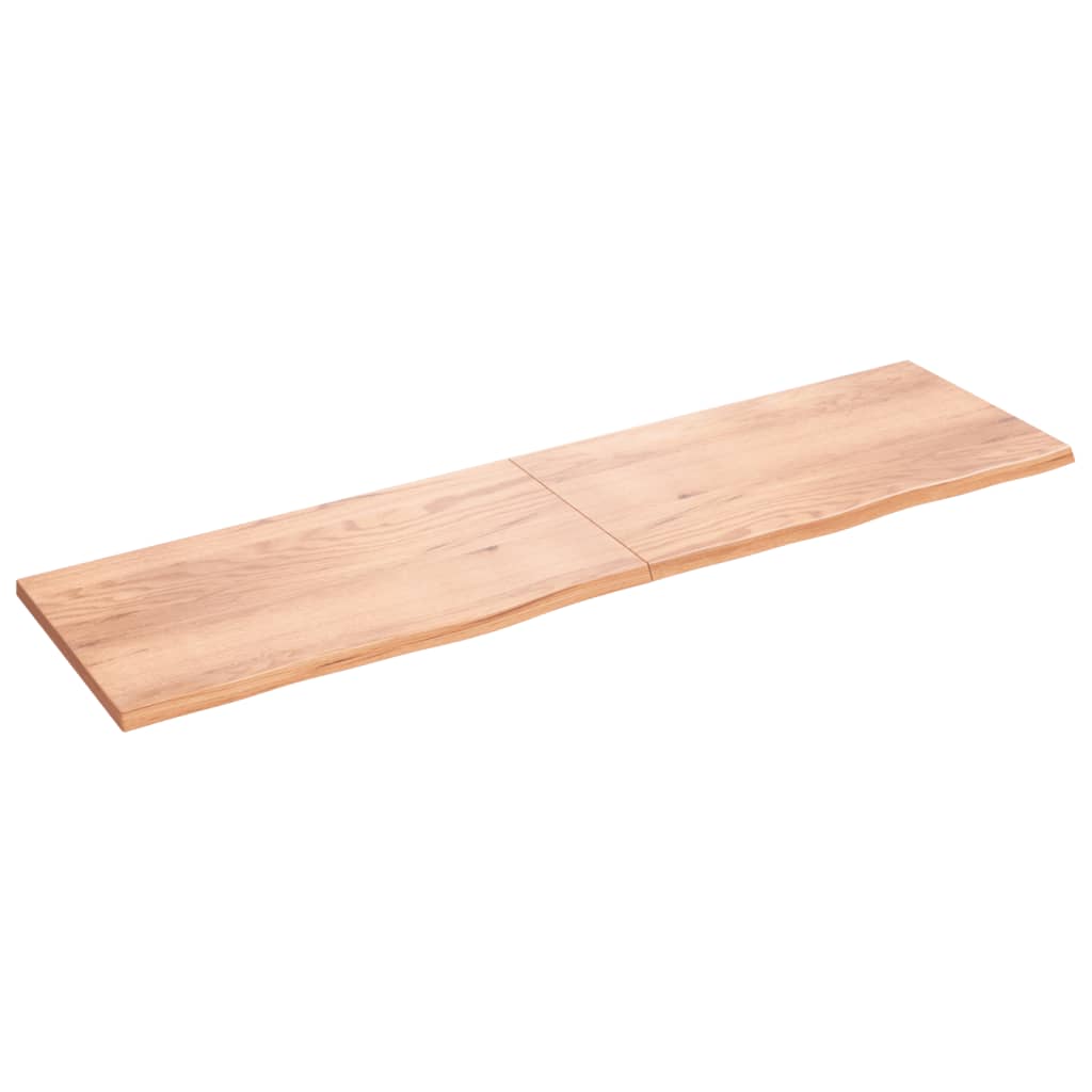 Vidaxl wastafelblad 220x60x(2-4) cm versierd massief hout lichtbruin