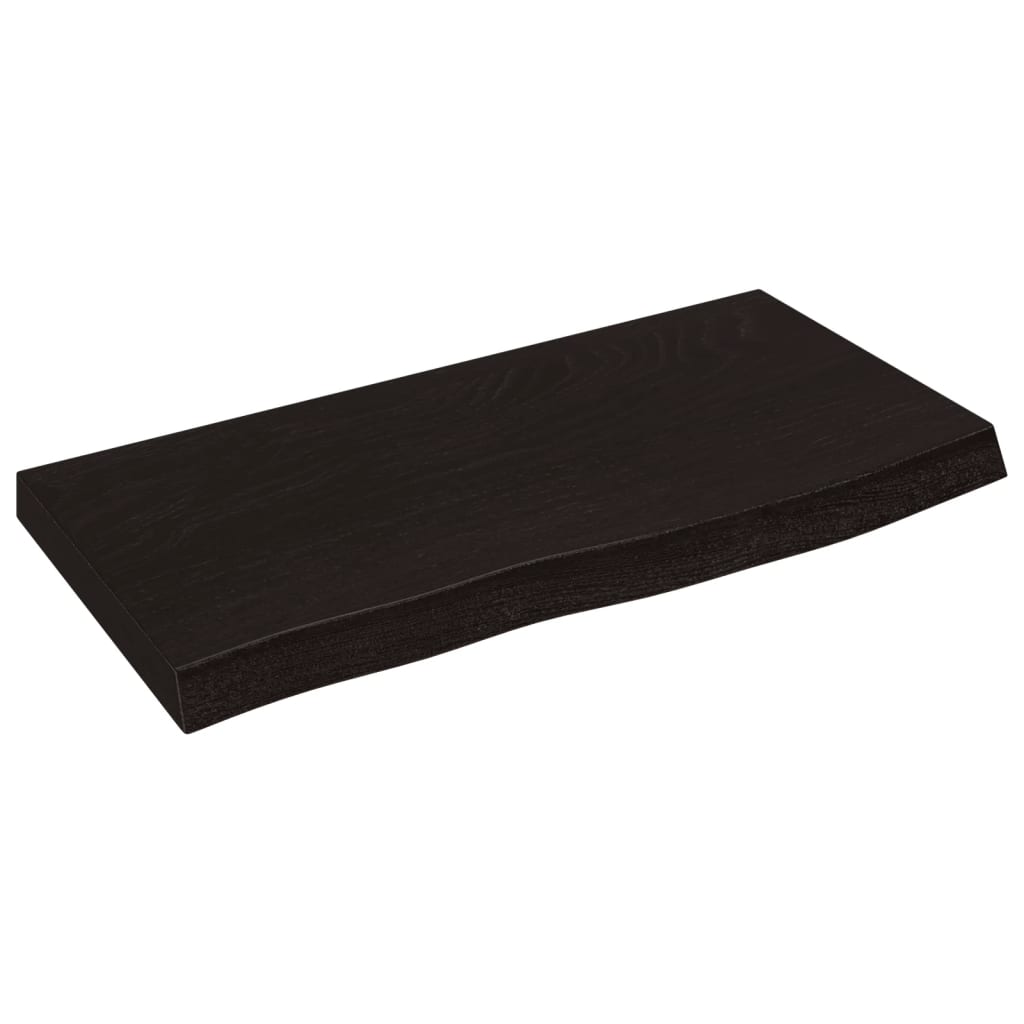 Vidaxl wastafelblad 60x30x(2-4) cm massief hout donkerbruin